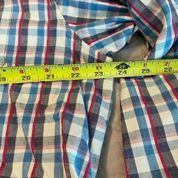 TOMMY BAHAMA Button Up Shirt~Mens L~SILK/Cotton Blend~blue Pink~PlaidL/S - Picture 3 of 8